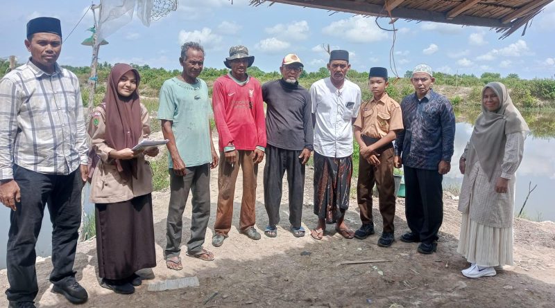 OPSI jadi Motivasi, Siswa MTsN 1 Aceh Timur Terjun Lapangan dan Lakukan Penelitian di Tambak Warga