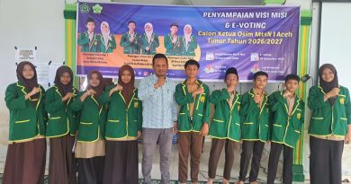 Tiga Pasangan Calon Ketua OSIM MTsN 1 Aceh Timur Sampaikan Visi dan Misi